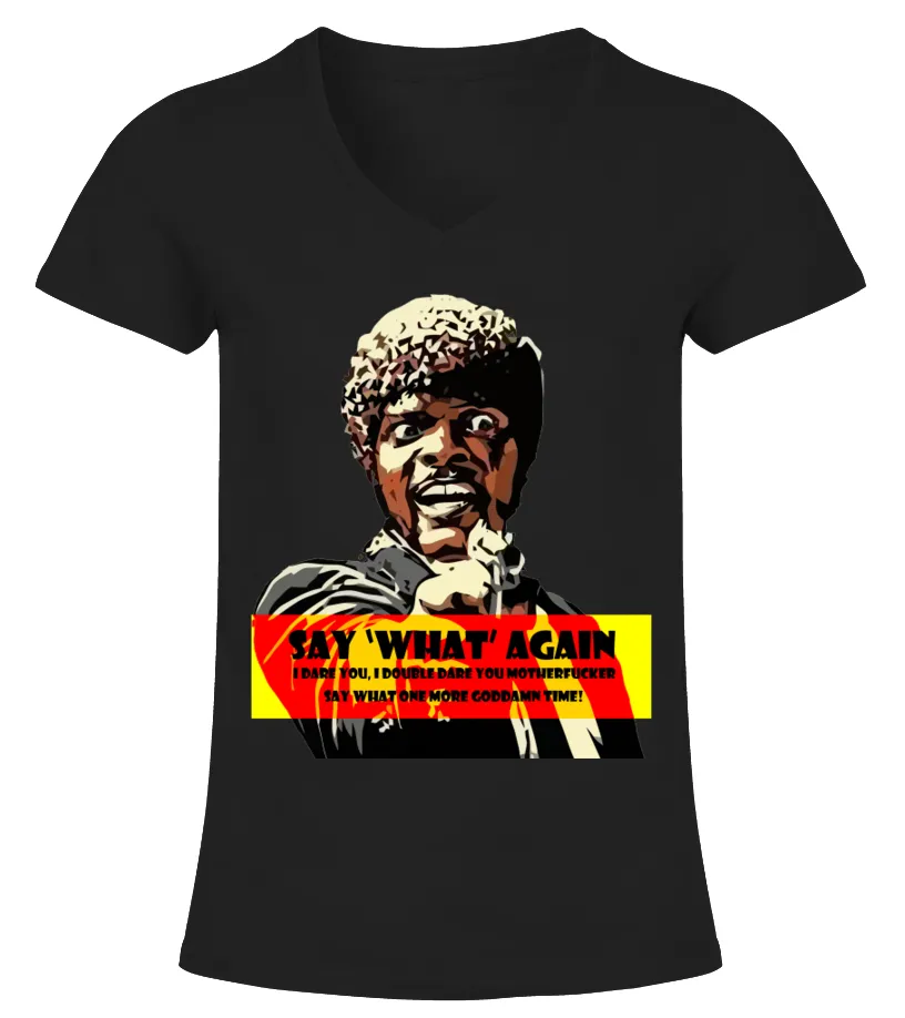 011. Pulp Fiction BK Camiseta cuello pico Mujer