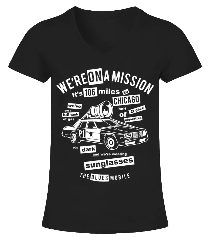 041. The Blues Brothers BK Camiseta cuello pico Mujer