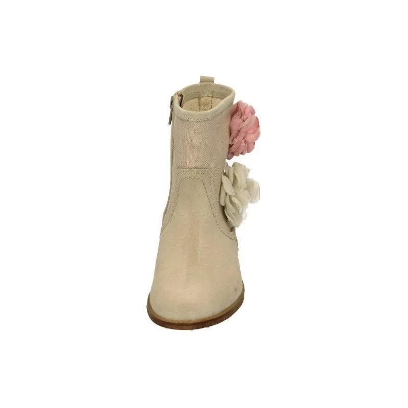 235517337 BOTIN COMUNION FLOR COLOR BEIGE