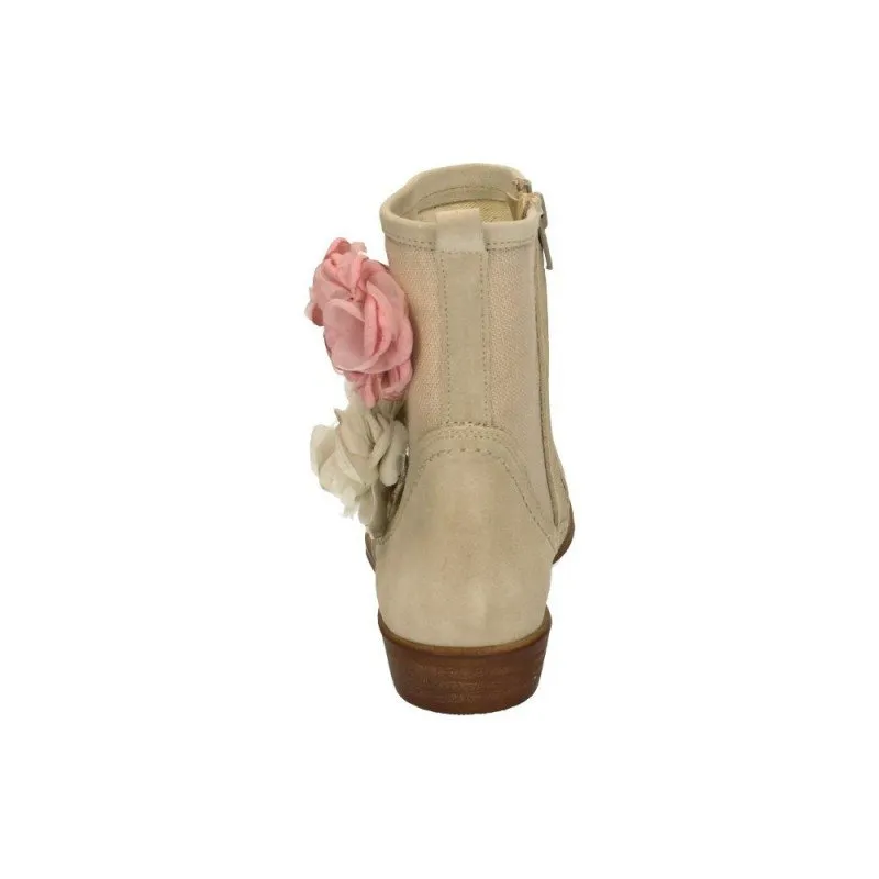 235517337 BOTIN COMUNION FLOR COLOR BEIGE