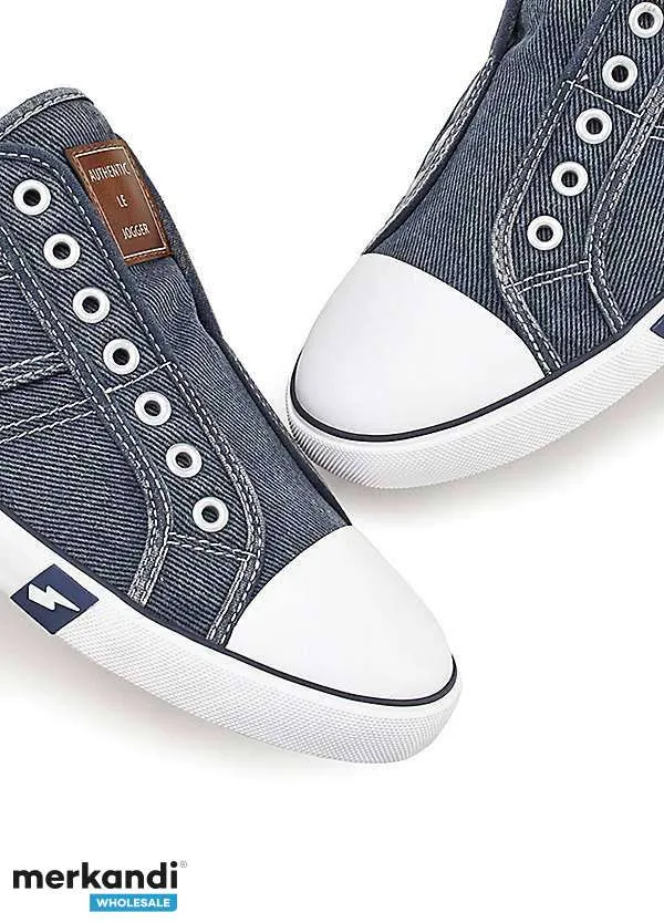 2.60 € Por par, Stock: Zapatillas de hombre, stock restante, vajilla A, cartón mixto, mujer, zapatos de marca, venta al por mayo
