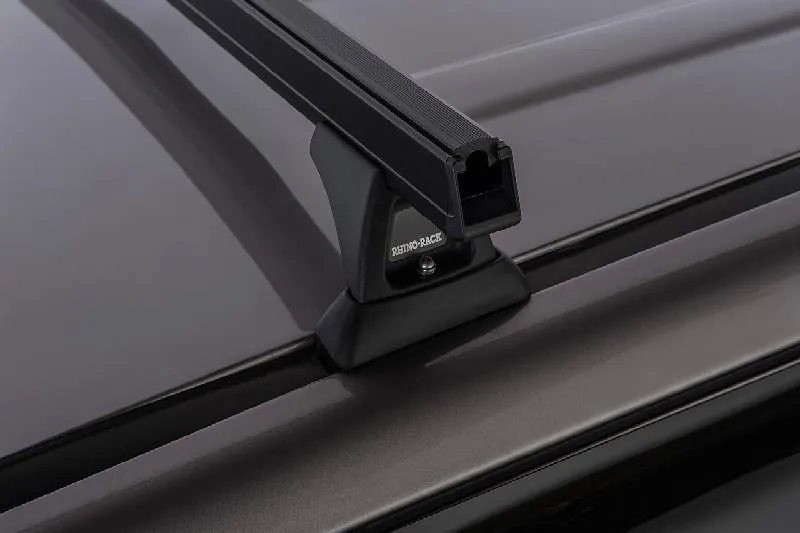 3 Barras de techo Rhino Rack Heavy Duty RCH Negras TOYOTA LandCruiser 100 Series 4WD 03/98 to 10/07