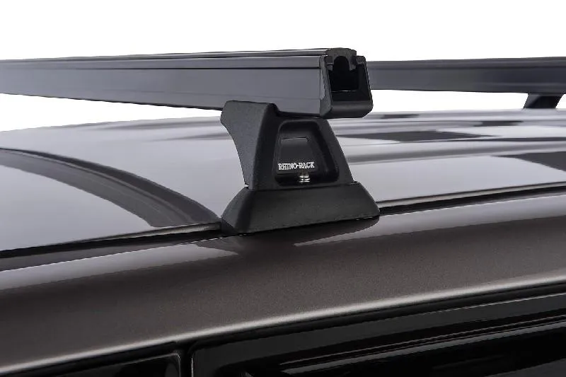 3 Barras de techo Rhino Rack Heavy Duty RCH Negras TOYOTA LandCruiser 100 Series 4WD 03/98 to 10/07