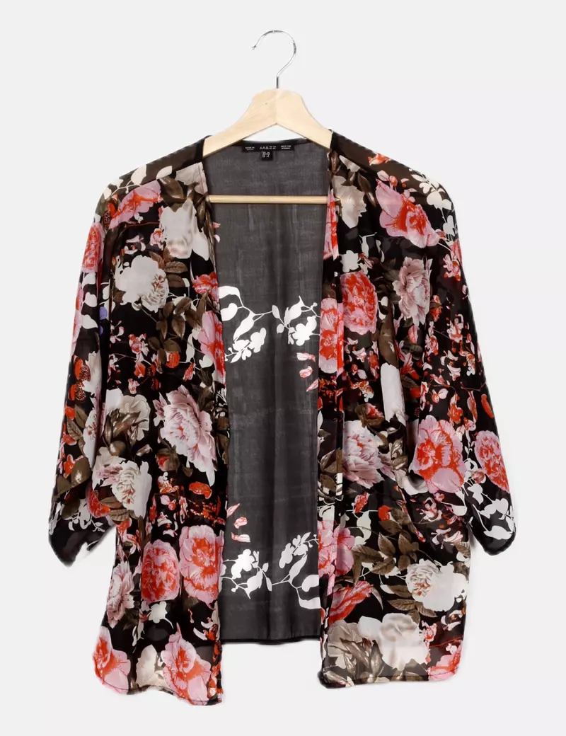 AA&ZZ Kimono multicolor estampado floral