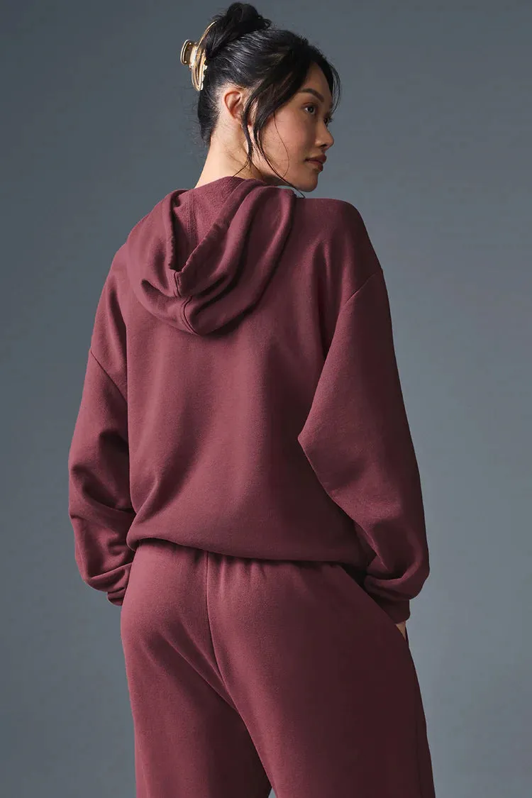 ACCOLADE HOODIE  BURGUNDY TRUFFLE