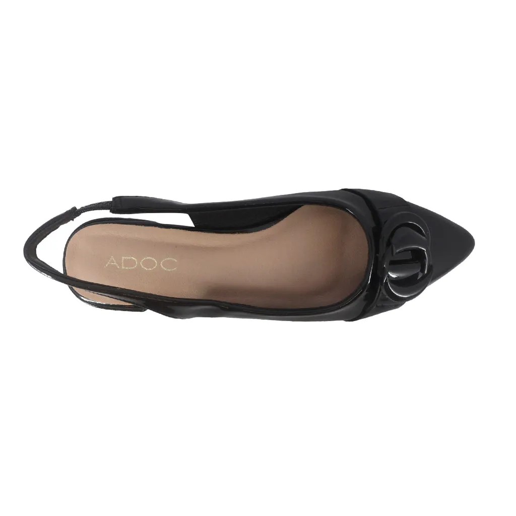ADOC Flats Slingback Anneli color negro para mujer
