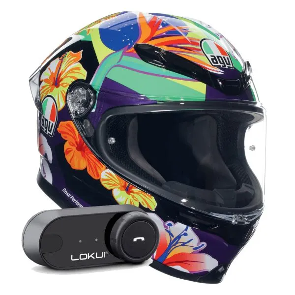 AGV K6 S Replica Morbidelli 2021 + Kit Bluetooth Lokui K30 