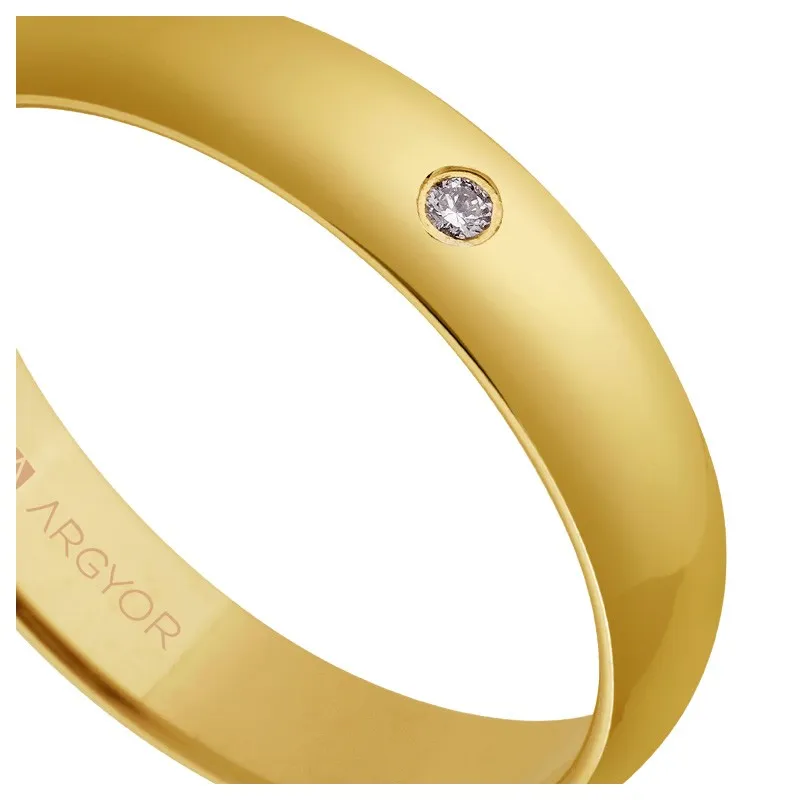 Alianza de oro 18 Ktes amarillo 4mm. Argyor 55401001