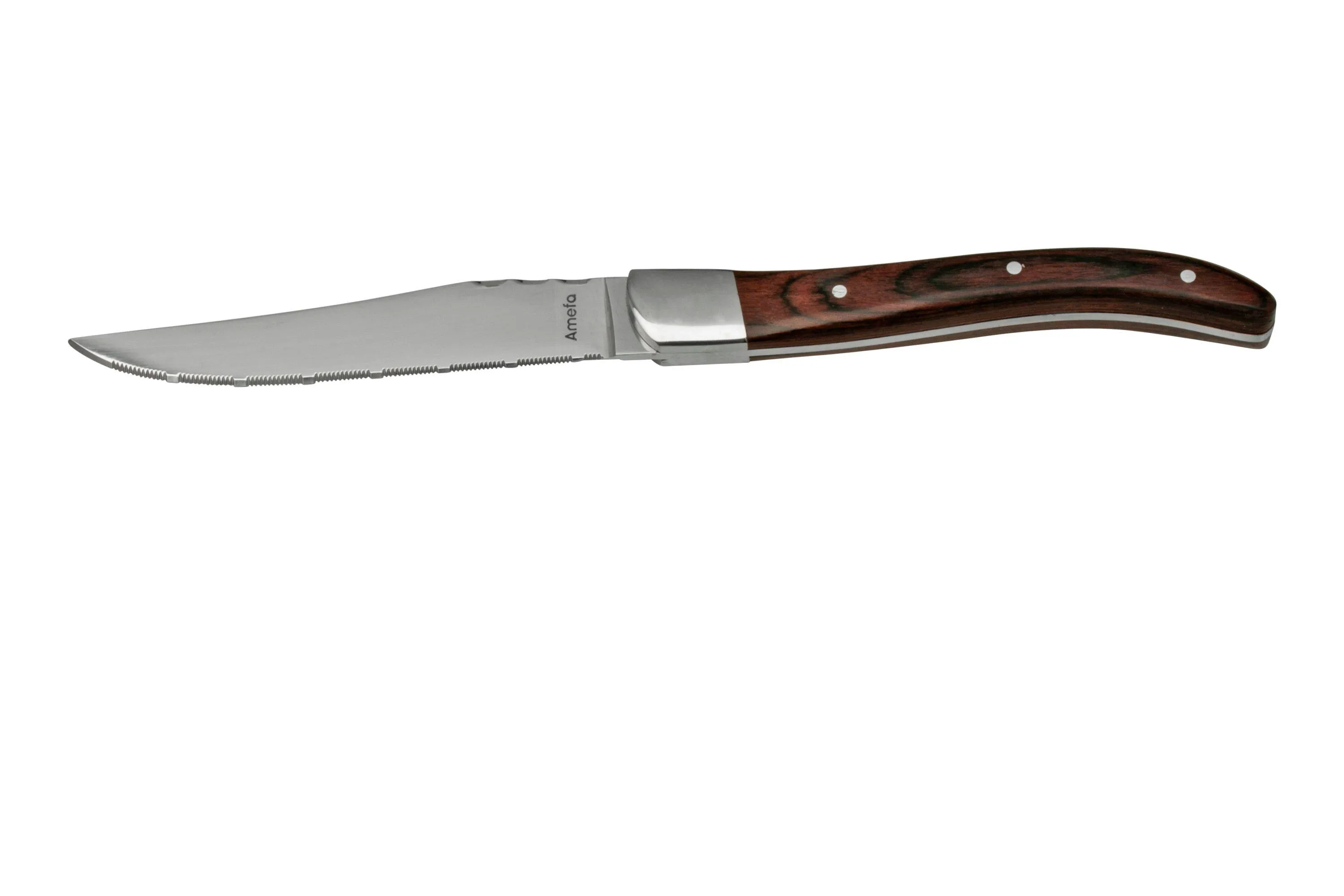 Amefa Royal Steak Brown 2520, cubertería de 4 piezas en estuche de madera
