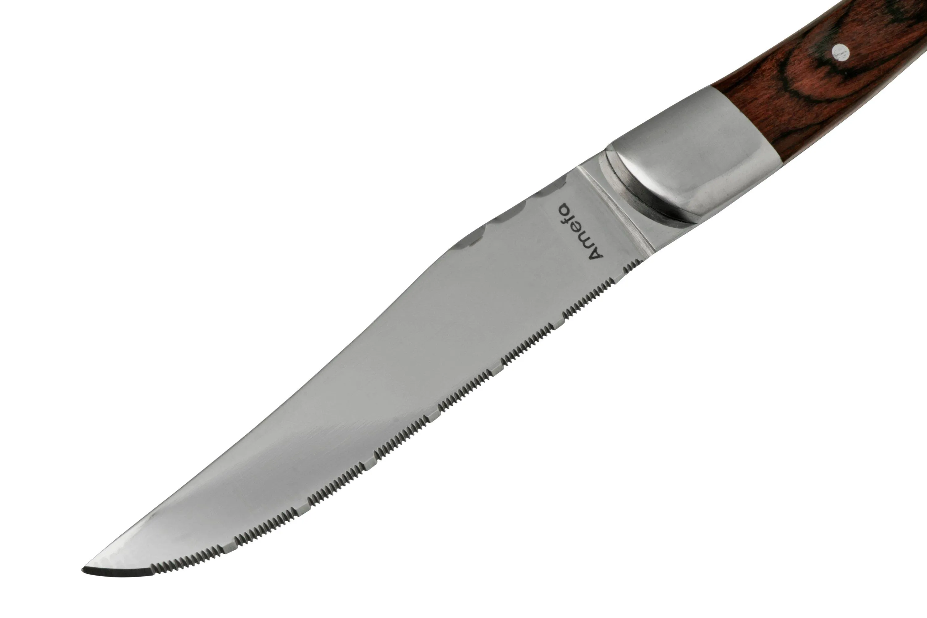 Amefa Royal Steak Brown 2520, cubertería de 4 piezas en estuche de madera