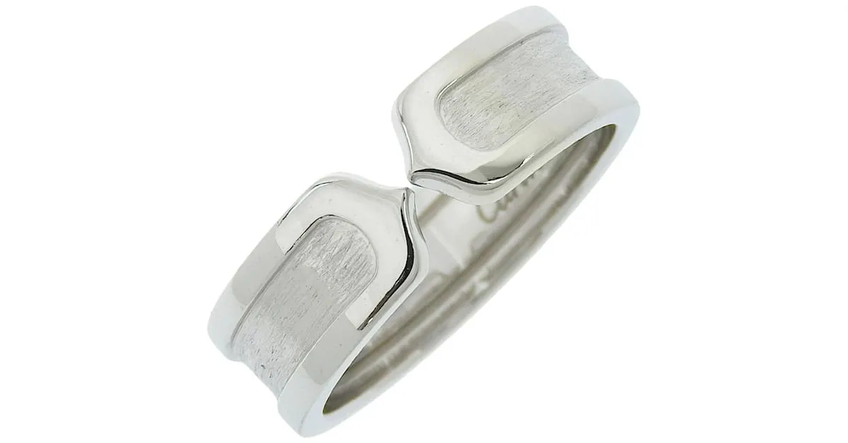 Anillo de banda de oro blanco Cartier C2 