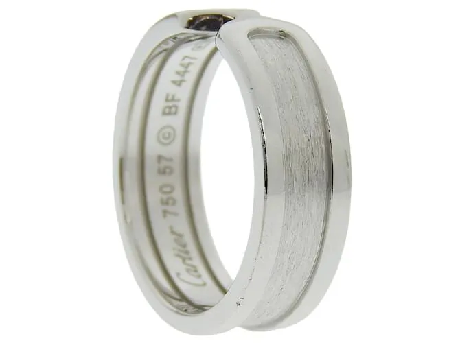 Anillo de banda de oro blanco Cartier C2 