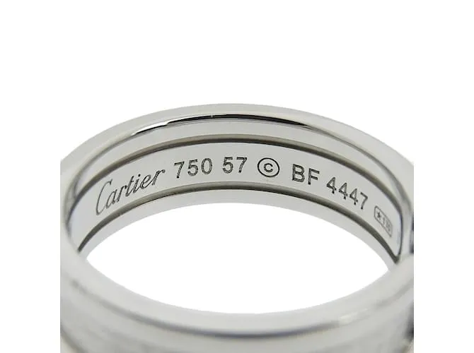 Anillo de banda de oro blanco Cartier C2 