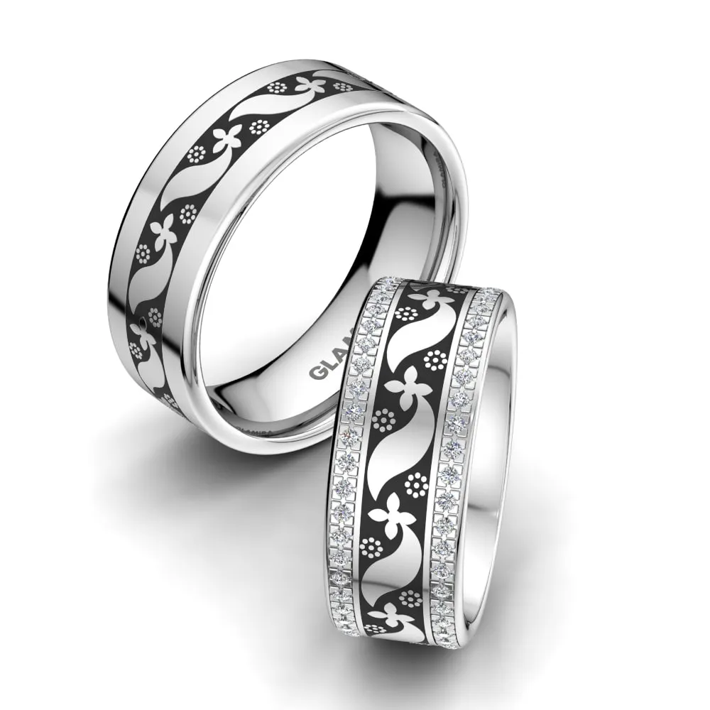 Anillo de boda Ornate Flower 8 mm