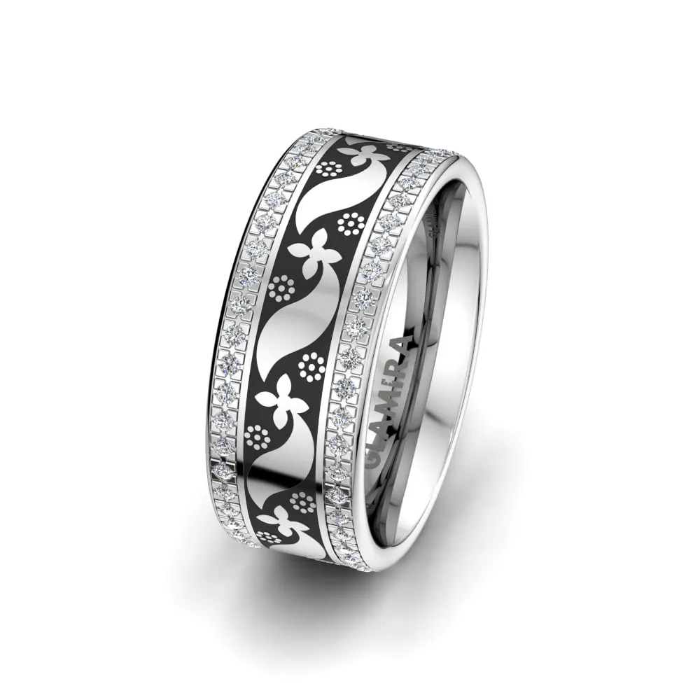 Anillo de boda Ornate Flower 8 mm