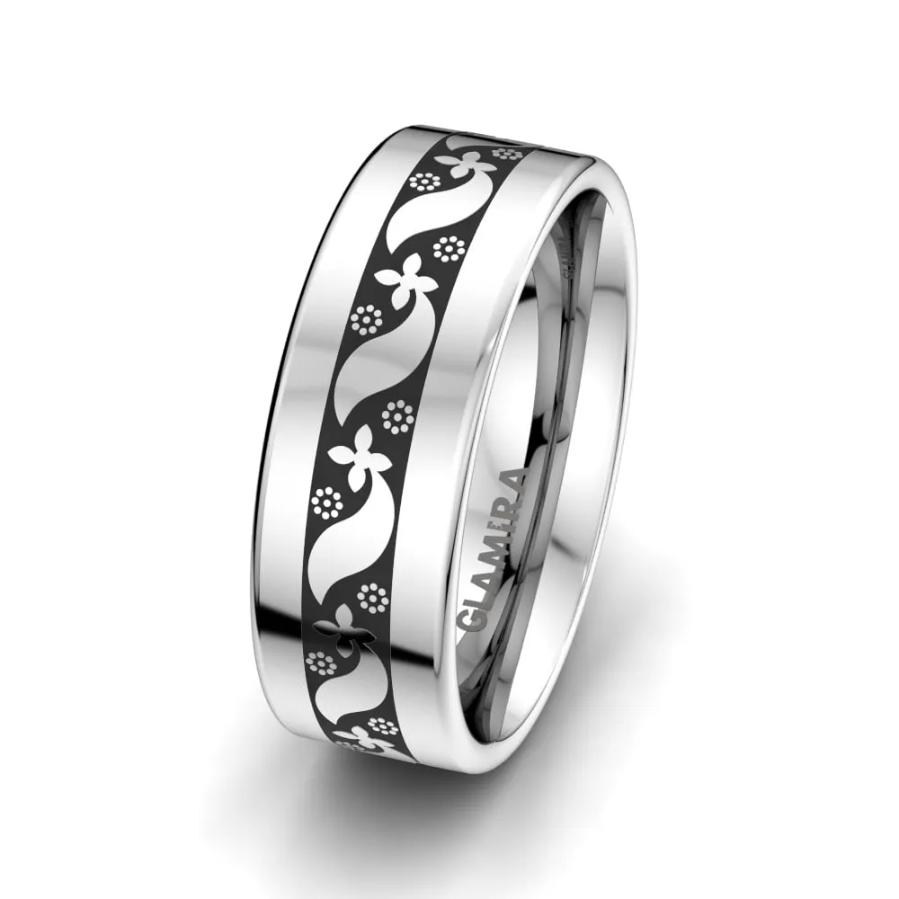 Anillo de boda Ornate Flower 8 mm