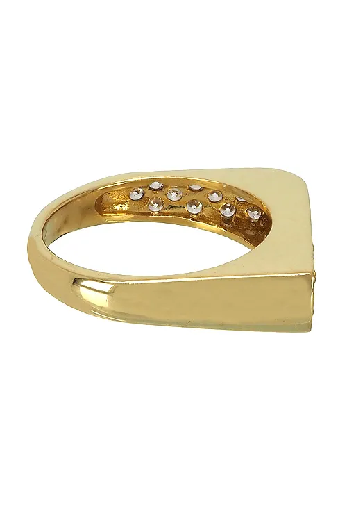 ANILLO DE ORO AMARILLO 18 KILATES Y CIRCONITAS. 014_48400