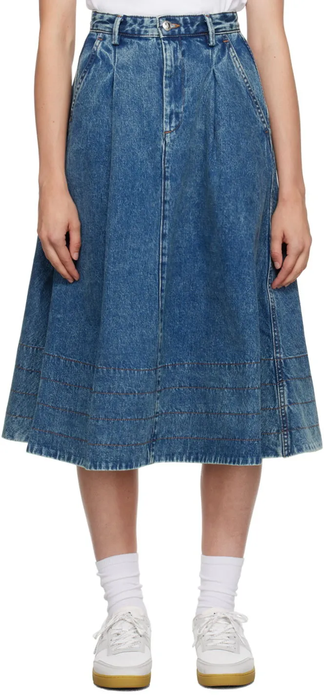 A.P.C. Denim Midi Skirt