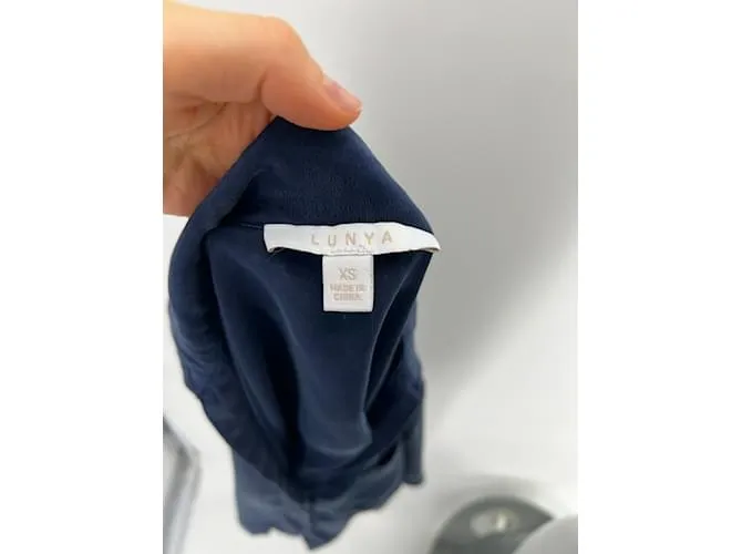 Autre Marque LUNYA Tops T.Seda XS Internacional Azul marino 