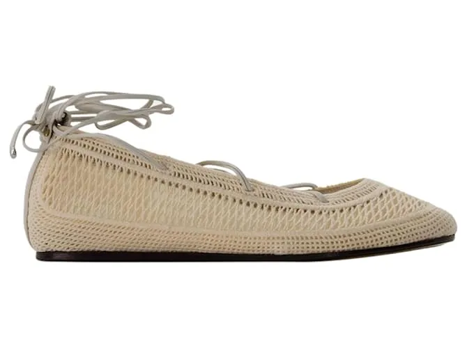 BAILARINAS BELNA  ISABEL MARANT  ALGODóN  BEIGE CASTAñO 