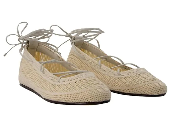 BAILARINAS BELNA  ISABEL MARANT  ALGODóN  BEIGE CASTAñO 