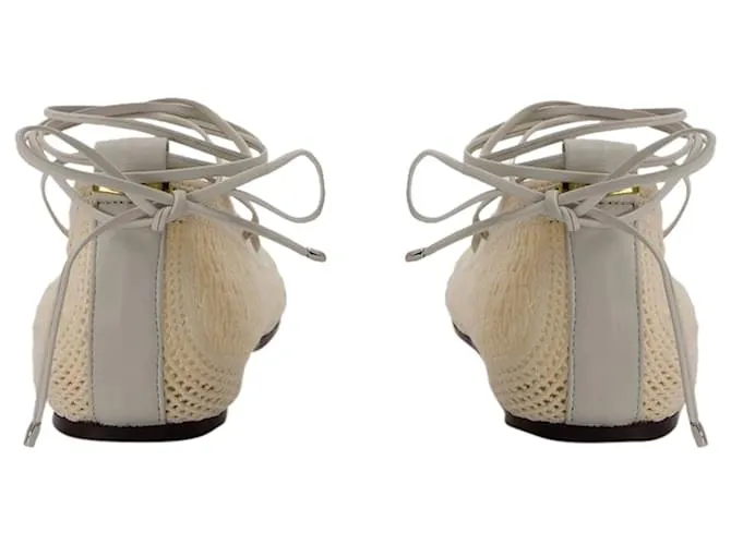 BAILARINAS BELNA  ISABEL MARANT  ALGODóN  BEIGE CASTAñO 