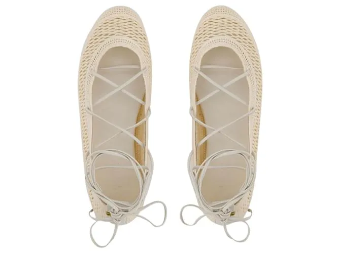 BAILARINAS BELNA  ISABEL MARANT  ALGODóN  BEIGE CASTAñO 