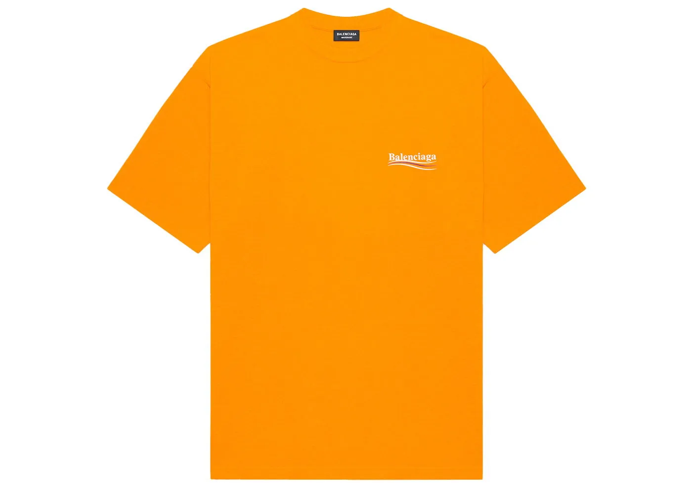 BALENCIAGA POLITICAL CAMPAIGN LARGE FIT TSHIRT FLUO ORANGE