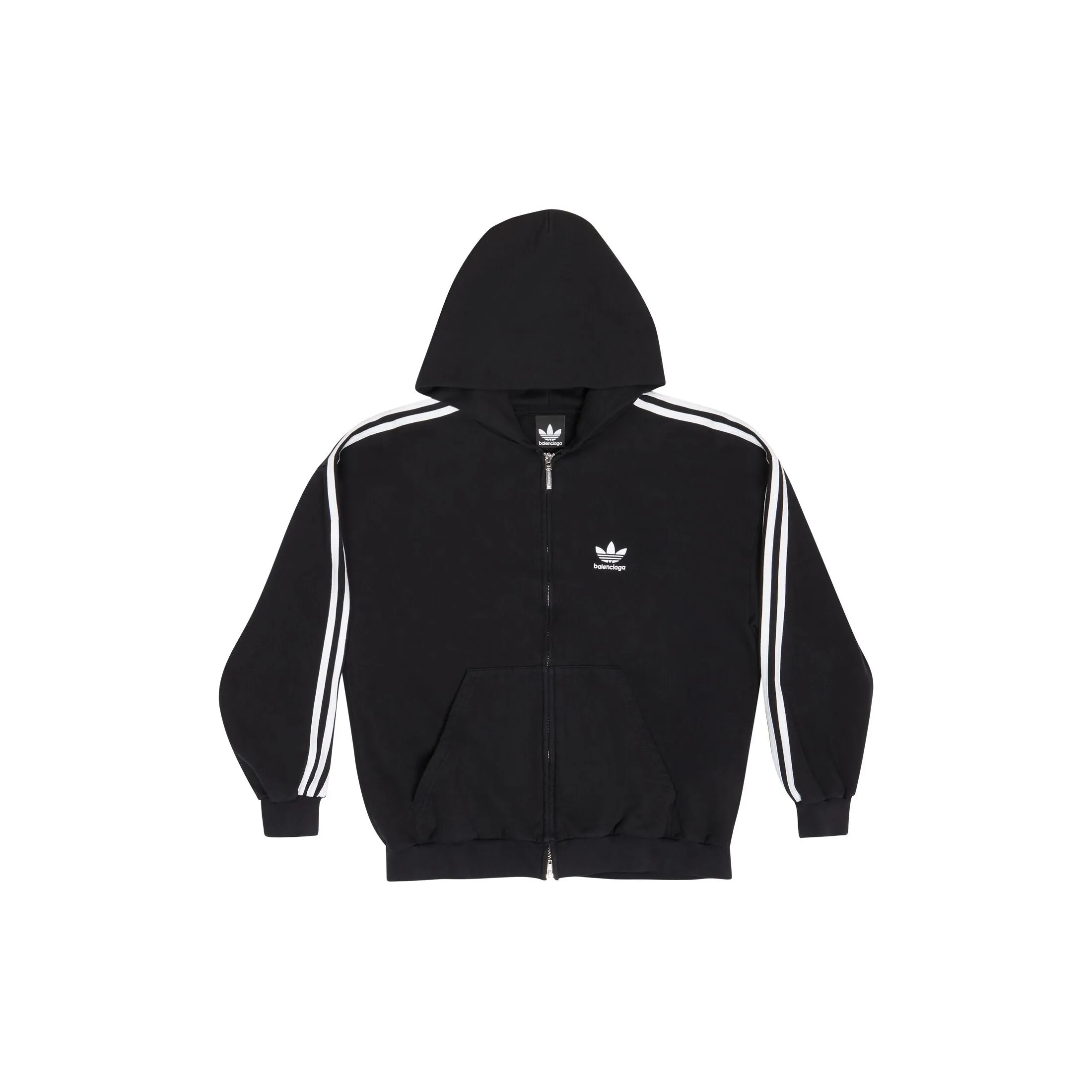 BALENCIAGA X ADIDAS ZIPUP HOODIE SMALL FIT BLACK