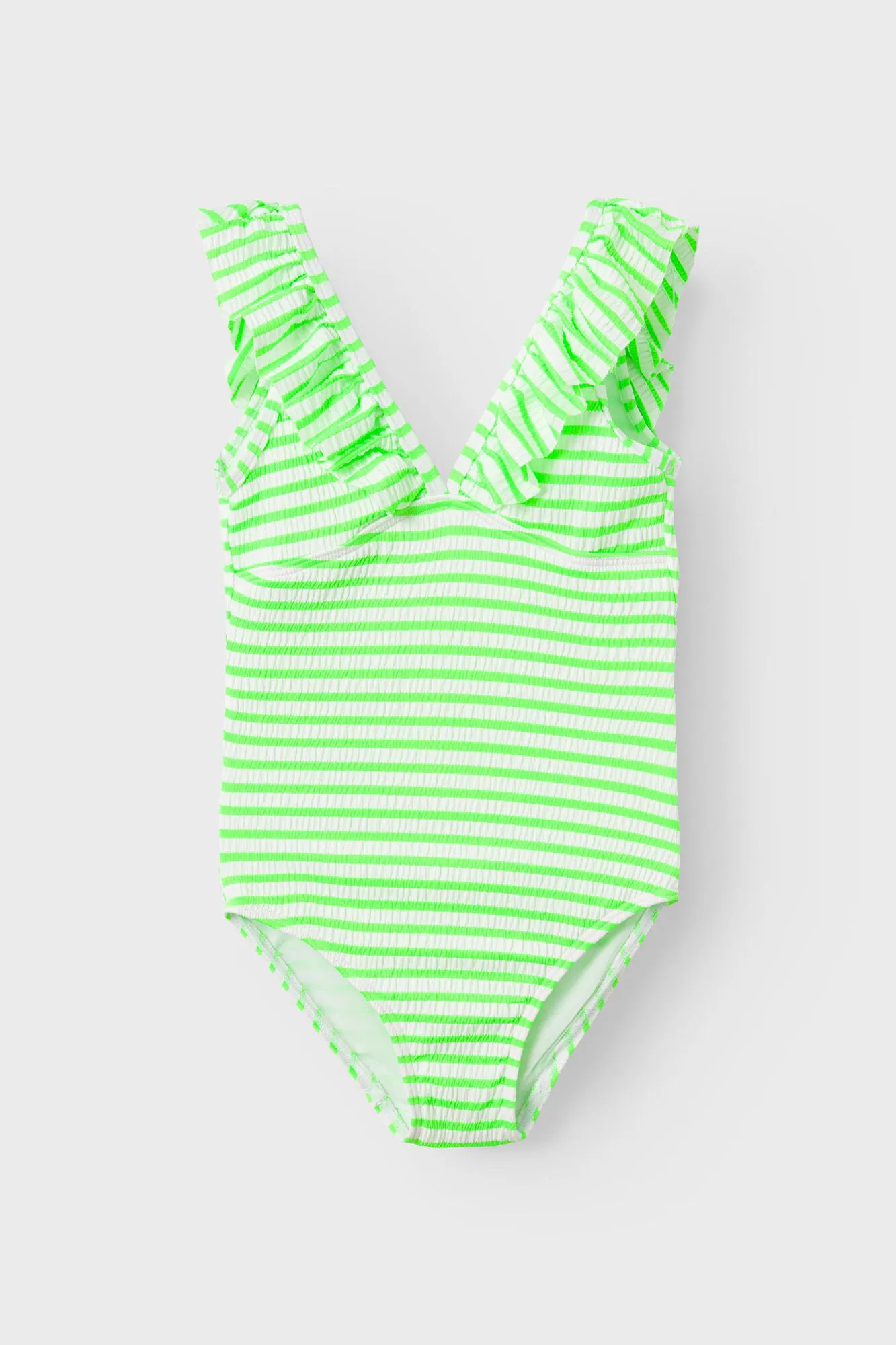 Bañador para niña estampado de rayas