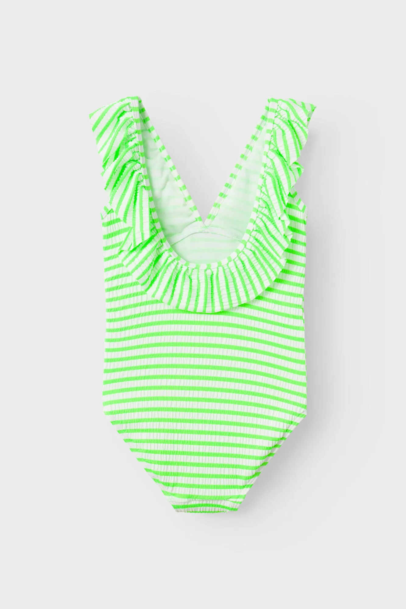 Bañador para niña estampado de rayas