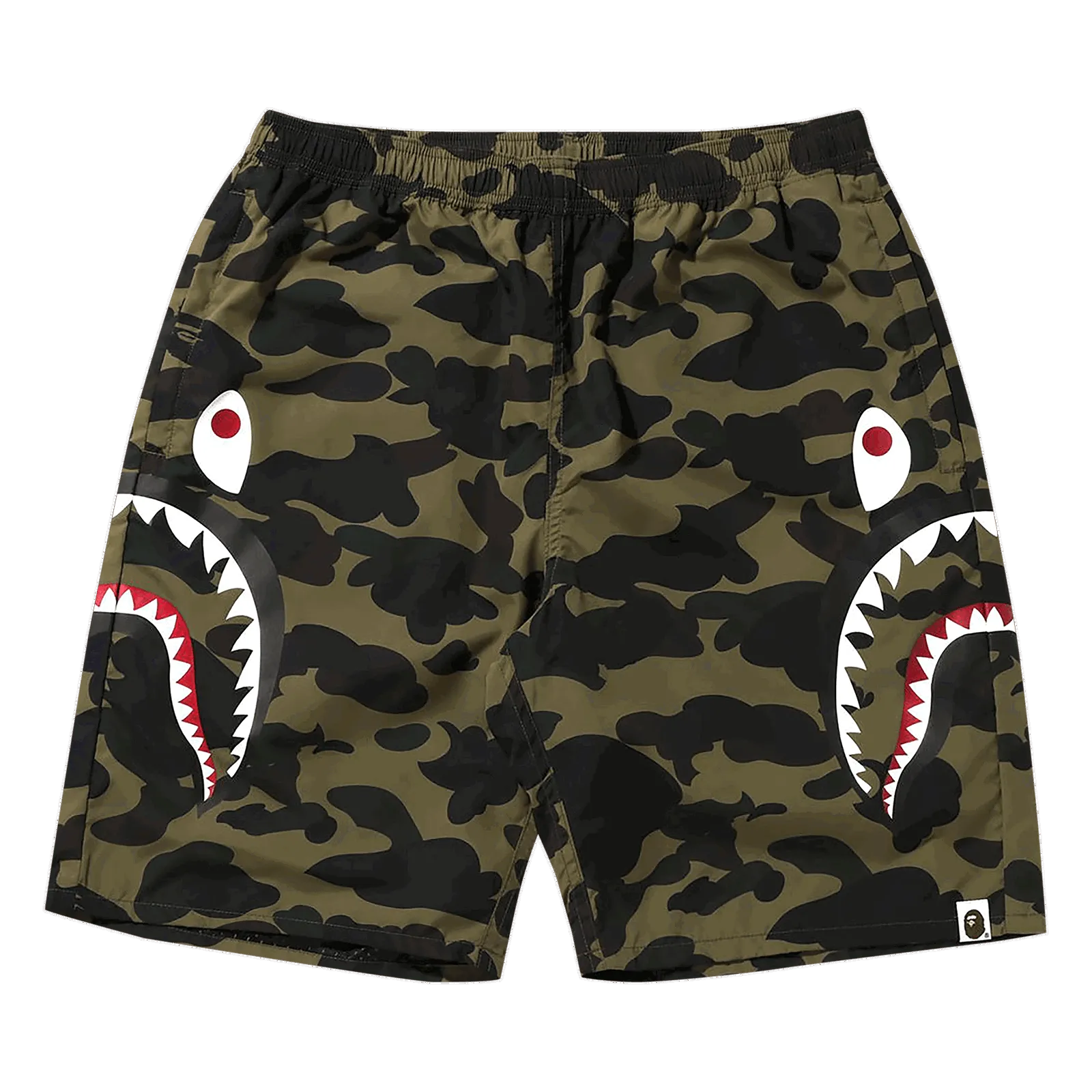 BAPE 1st Camo Side Shark Beach Shorts