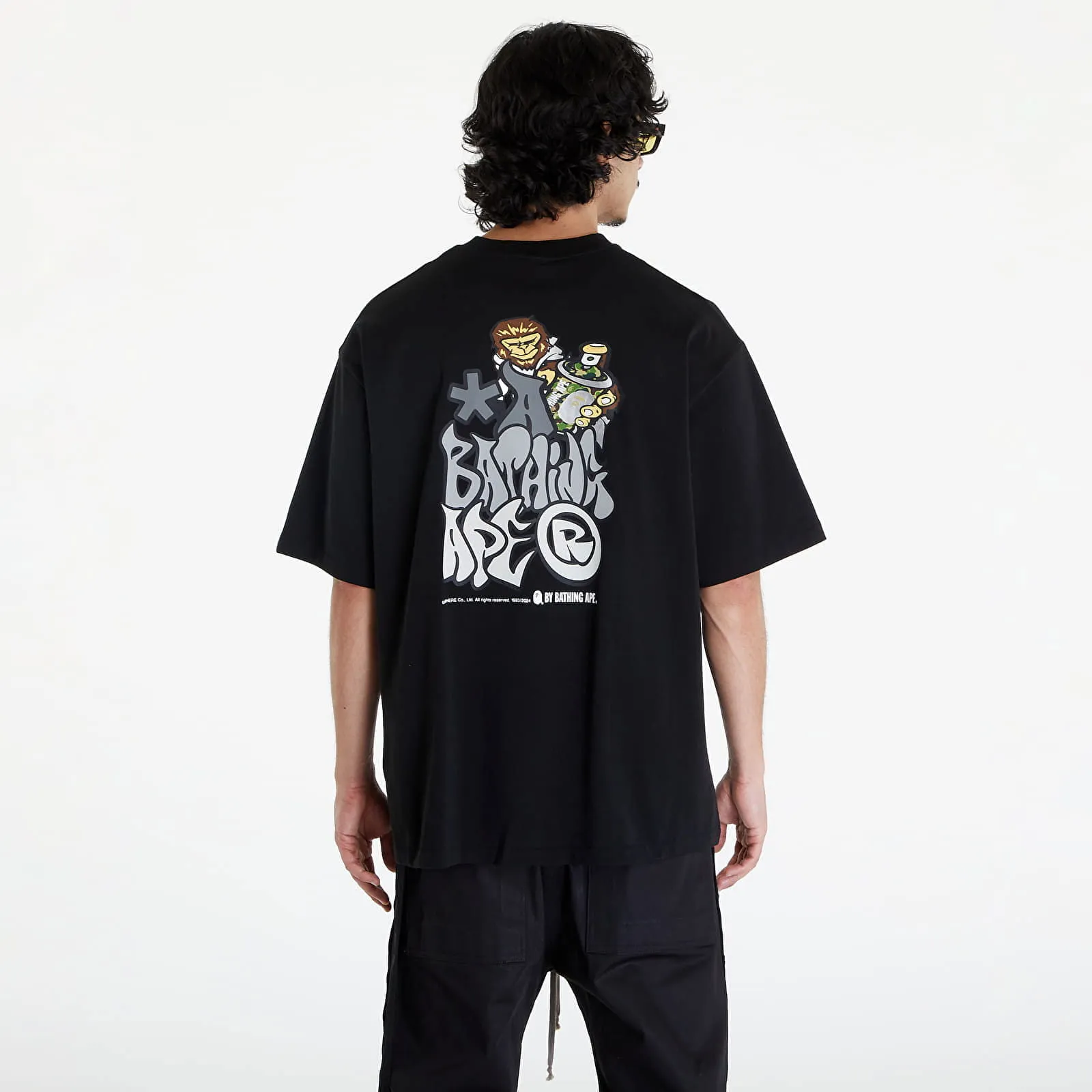 BAPE A BATHING APE Graffiti Bape Relaxed Fit Tee Black