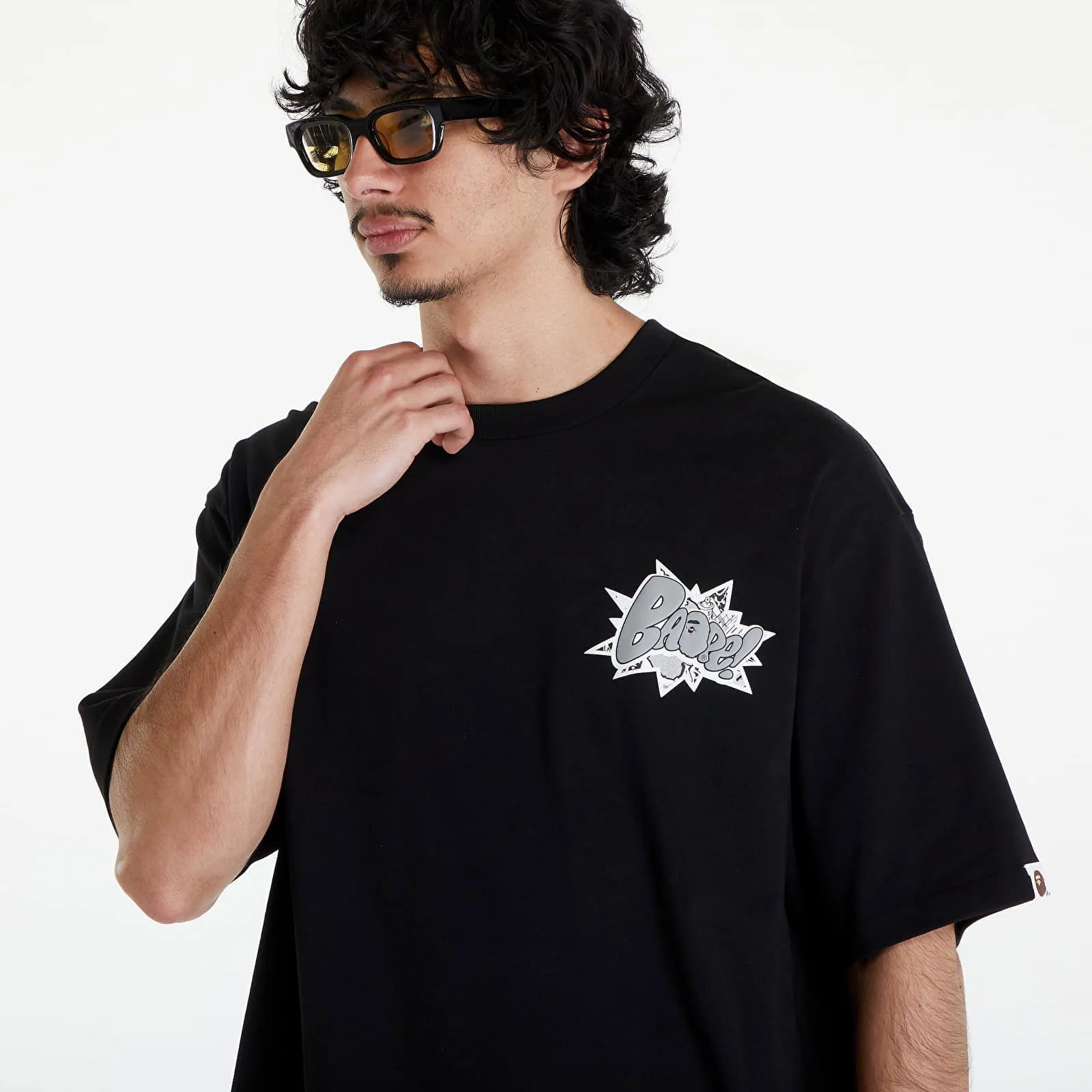 BAPE A BATHING APE Graffiti Bape Relaxed Fit Tee Black