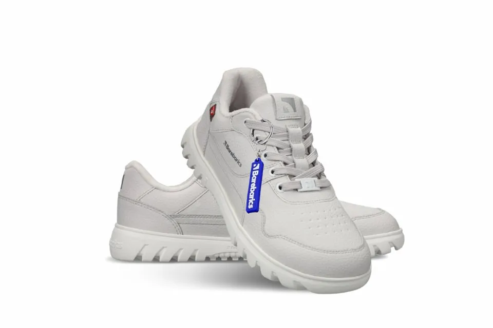 BAREFOOT SNEAKERS BAREBARICS ZING FROST  LIGHT GREY & WHITE