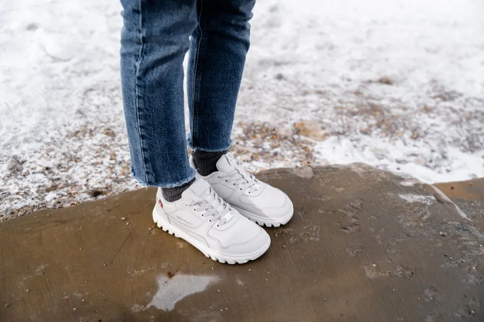 BAREFOOT SNEAKERS BAREBARICS ZING FROST  LIGHT GREY & WHITE