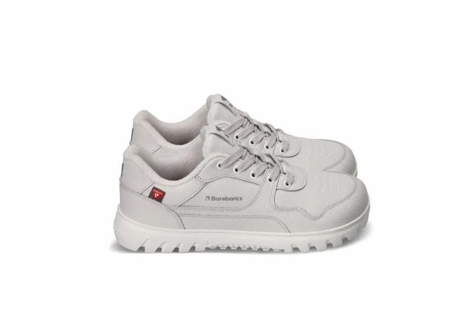 BAREFOOT SNEAKERS BAREBARICS ZING FROST  LIGHT GREY & WHITE
