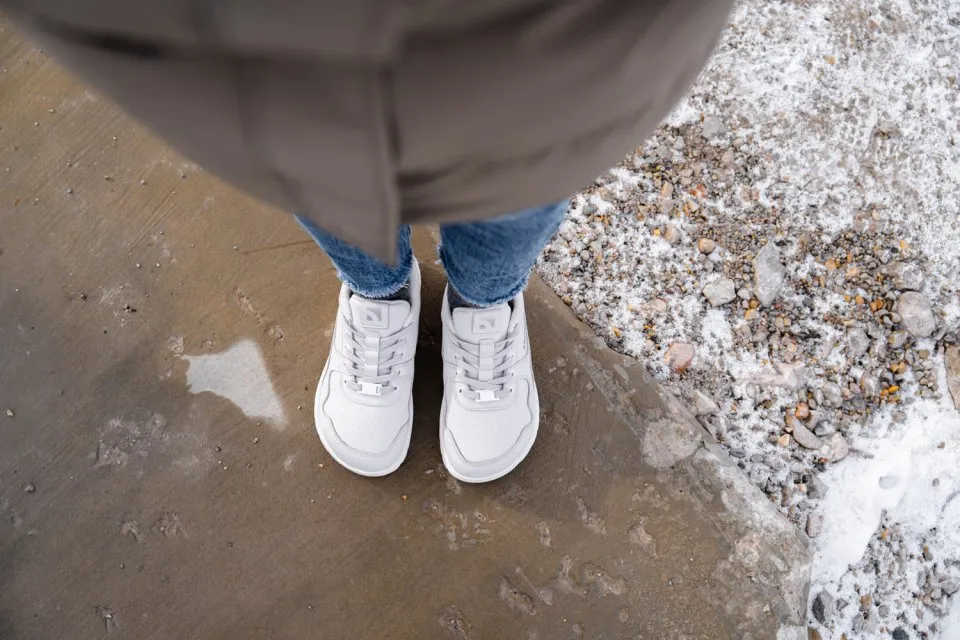 BAREFOOT SNEAKERS BAREBARICS ZING FROST  LIGHT GREY & WHITE