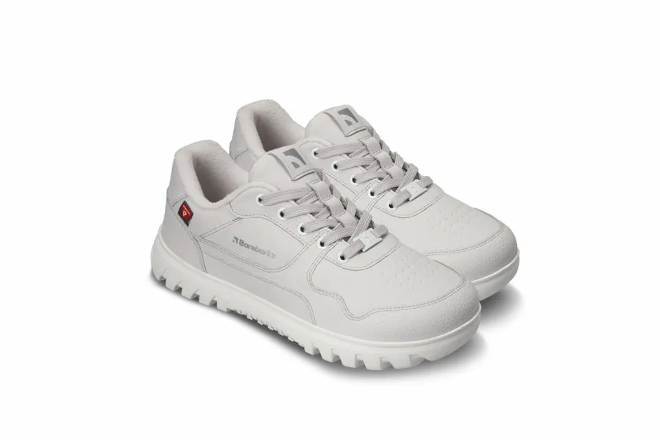 BAREFOOT SNEAKERS BAREBARICS ZING FROST  LIGHT GREY & WHITE