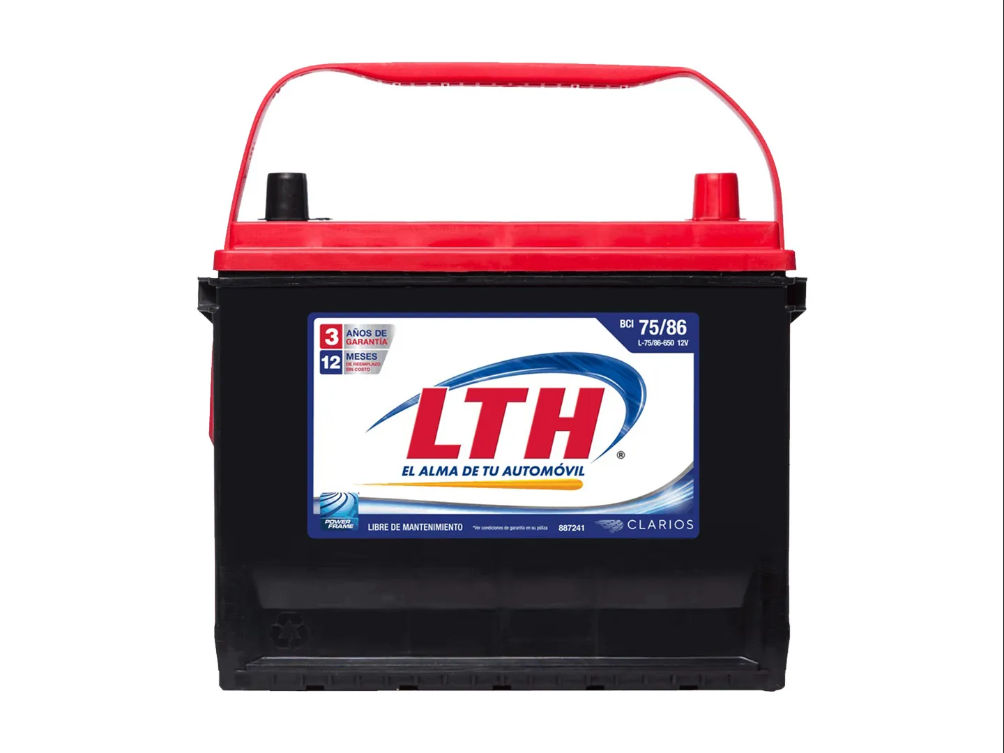 BATERIA PARA AUTOMOVIL LTH L75/86650 COLOR NEGRO