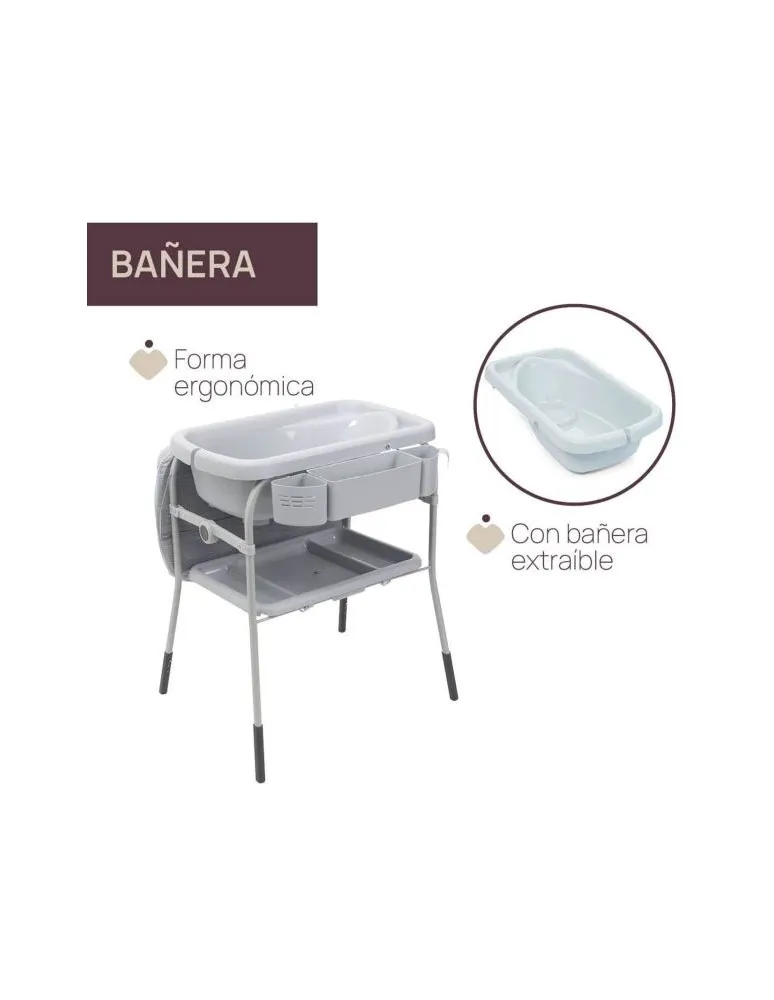 BAÑERA CUDDLE&BUBBLE GREY MELANGE CHICCO