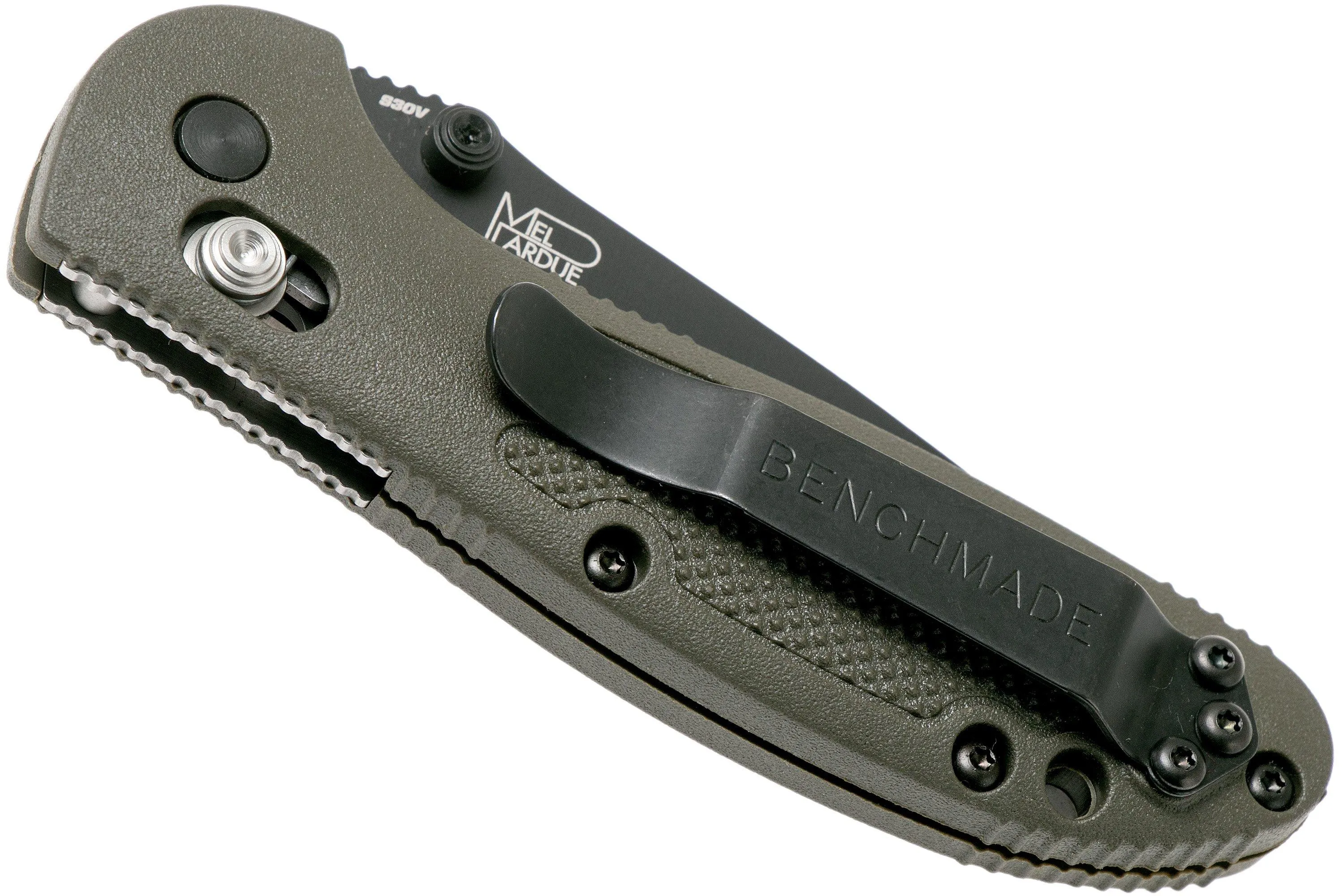 BENCHMADE MINIGRIPTILIAN 556BKODS30V NAVAJA, MEL PARDUE DESIGN