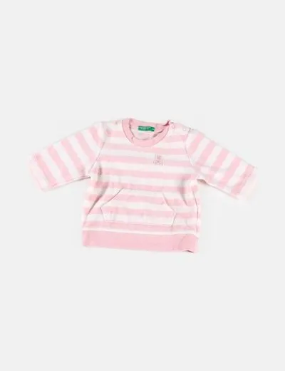 Benetton Camiseta bicolor estampado rayas