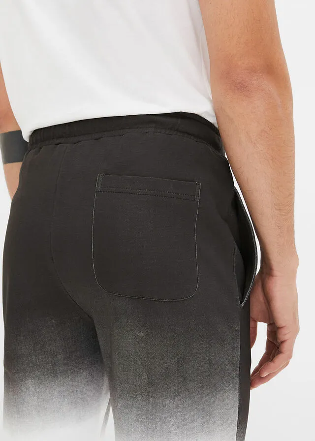 Bermudas de chándal con degradado de color Negro estampado