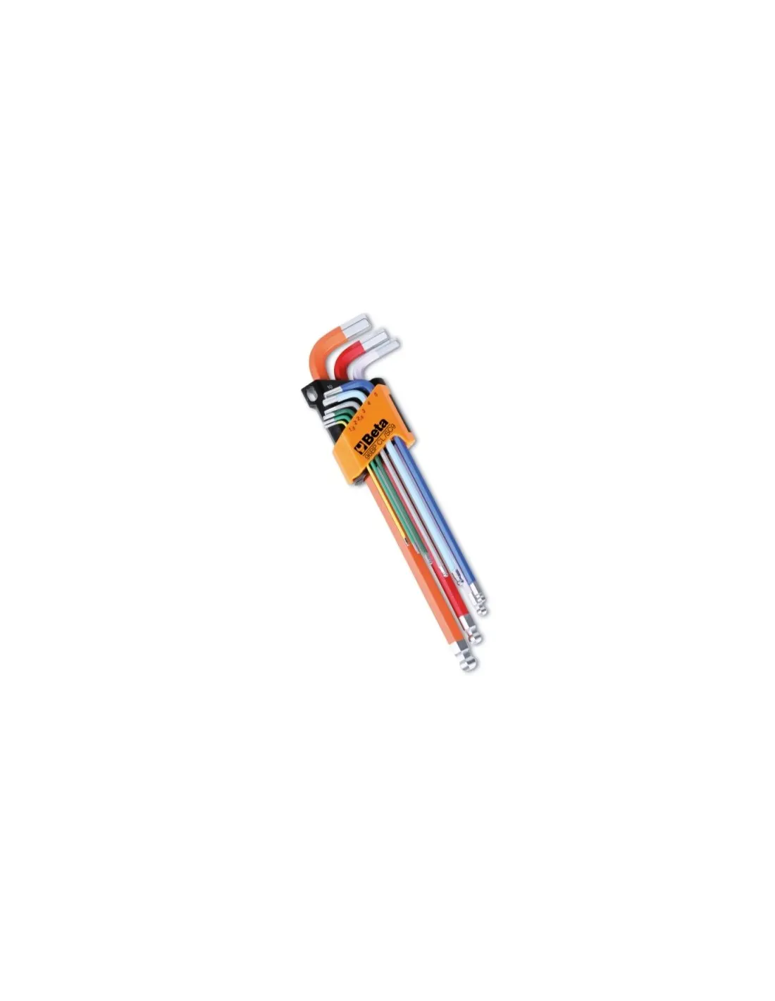 BETA 96BPCL/SC9LL  JUEGO DE 9 LLAVES MACHO HEXAGONALES ACODADAS DE COLORES