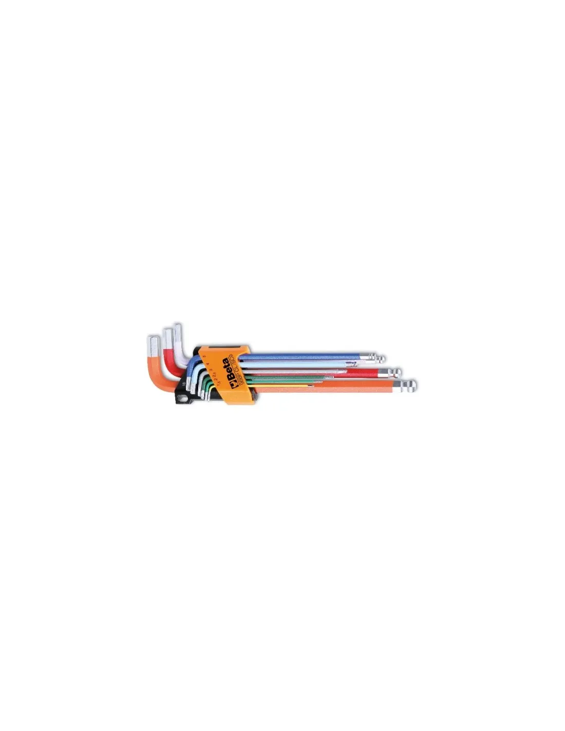BETA 96BPCL/SC9LL  JUEGO DE 9 LLAVES MACHO HEXAGONALES ACODADAS DE COLORES