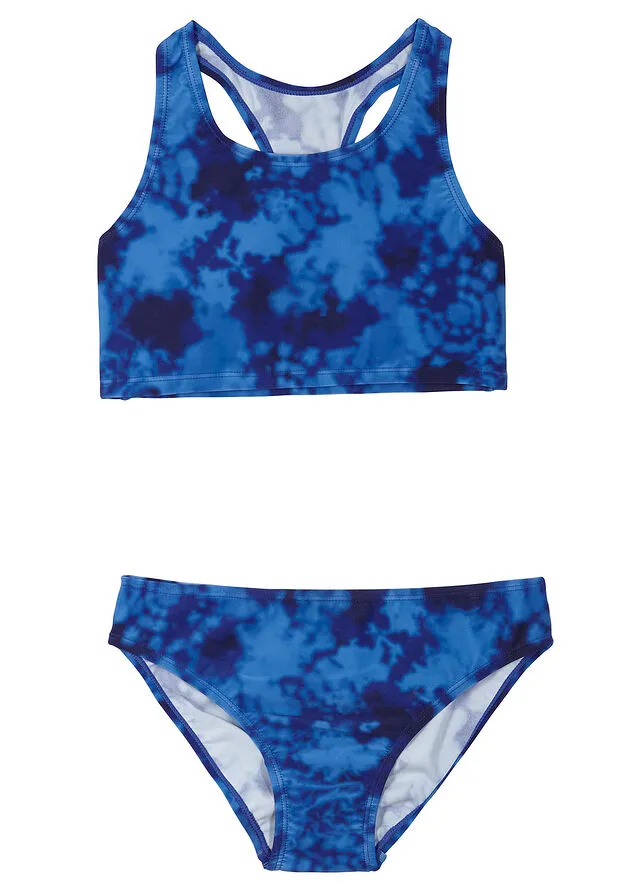 Bikini para niñas (2 piezas) Azul claro estampado