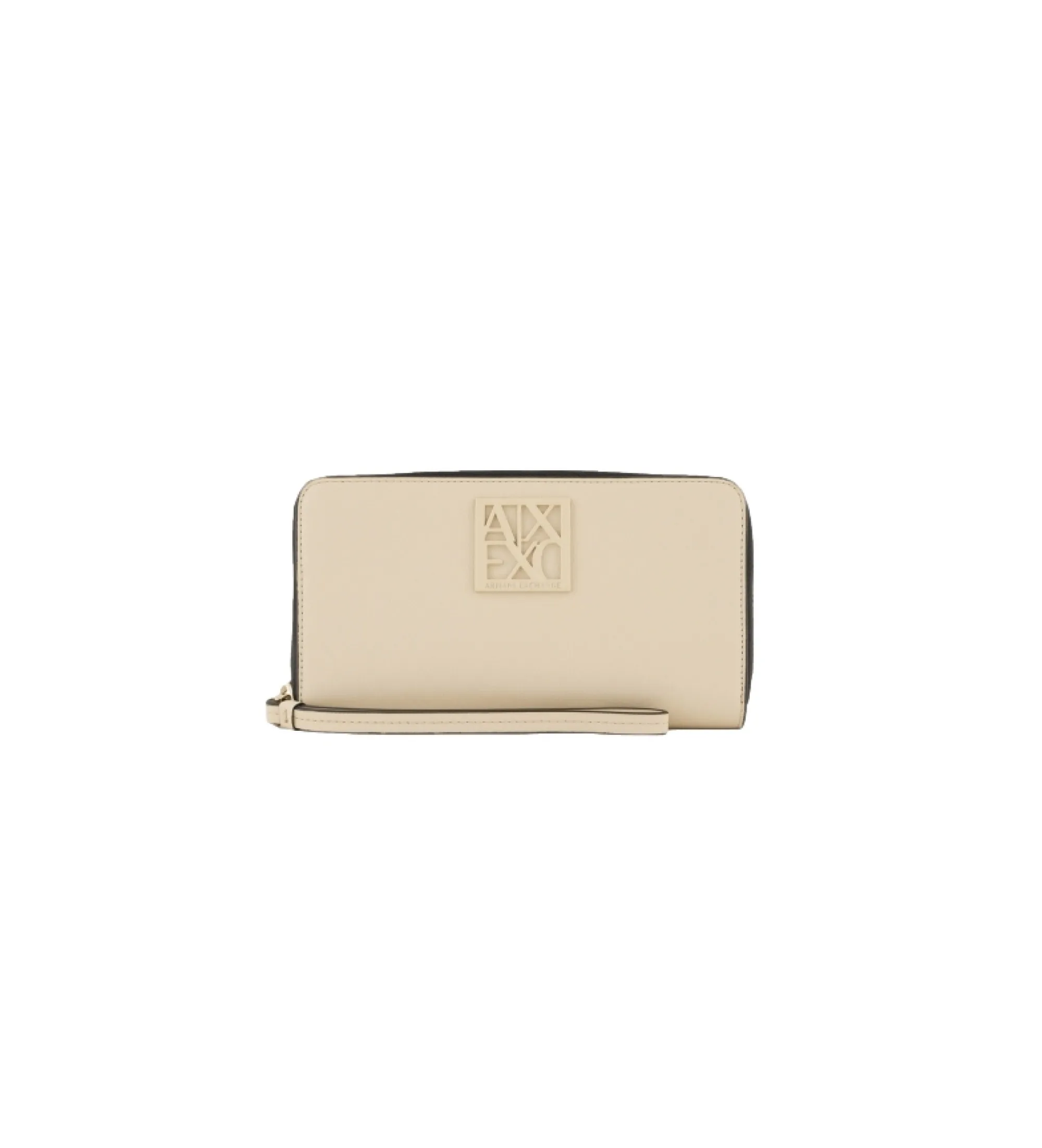 Billetera plegable beige
