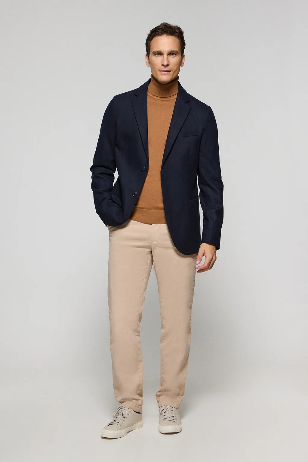 Blazer Cameron azul marino con detalles Polo Club