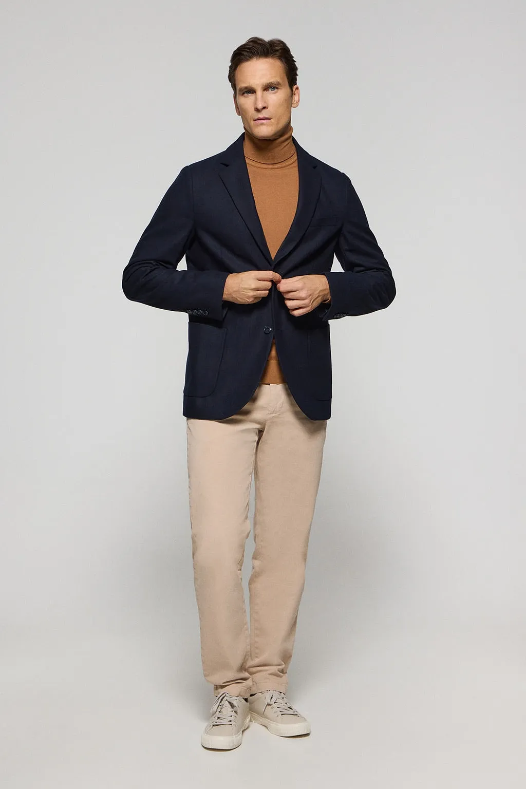 Blazer Cameron azul marino con detalles Polo Club